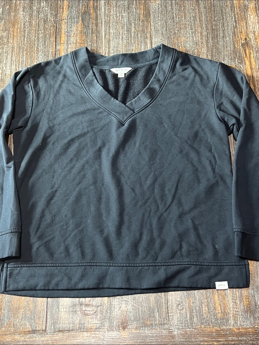 Orvis Black V‑Neck Kids Sweatshirt